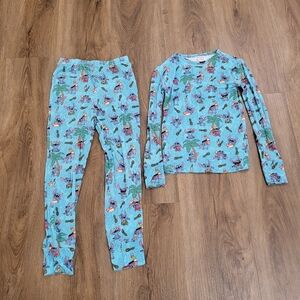 Disney Posh Peanut Lilo And Stitch Boy Pajamas 7-8 Years Long Sleeve Bamboo